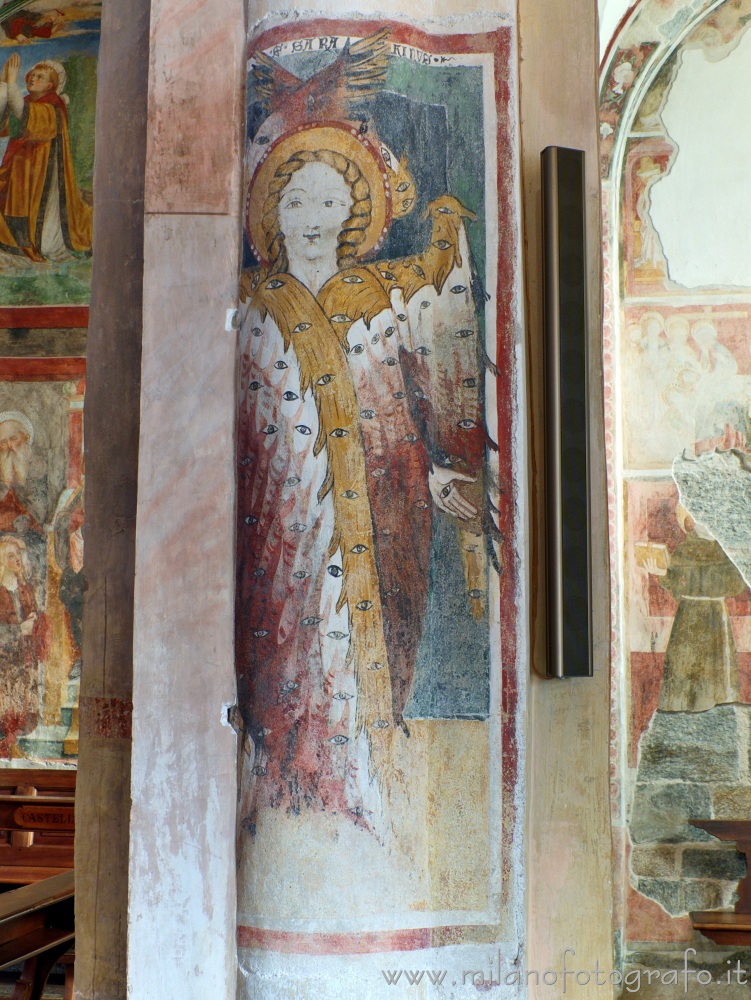 Orta San Giulio (Novara, Italy) - Seraphim frescoe in the Basilica of San Giulio